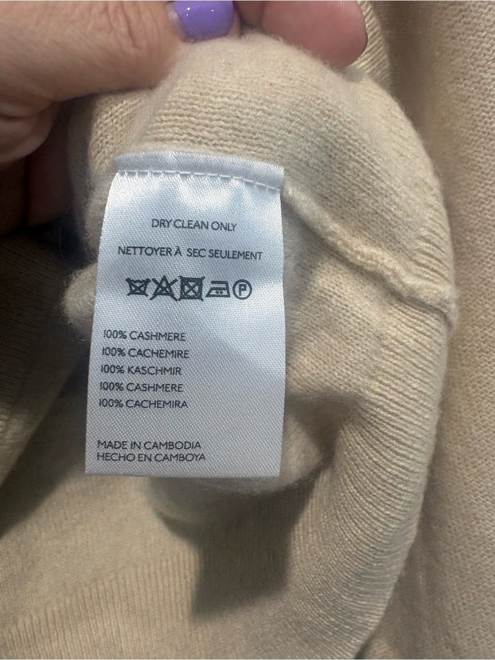Pilcro The Alani Cashmere Sweater Pullover Paris Beige - Picture 7 of 9